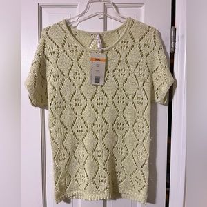 Leo & Nicole NWT open weave sweater